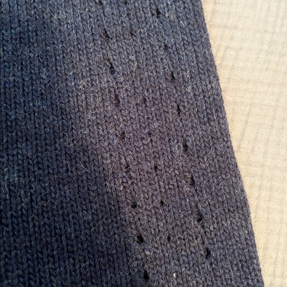 Berretti Charcoal Gray Acrylic Wool Blend Long Open Front Cardigan Size L - Picture 3 of 12